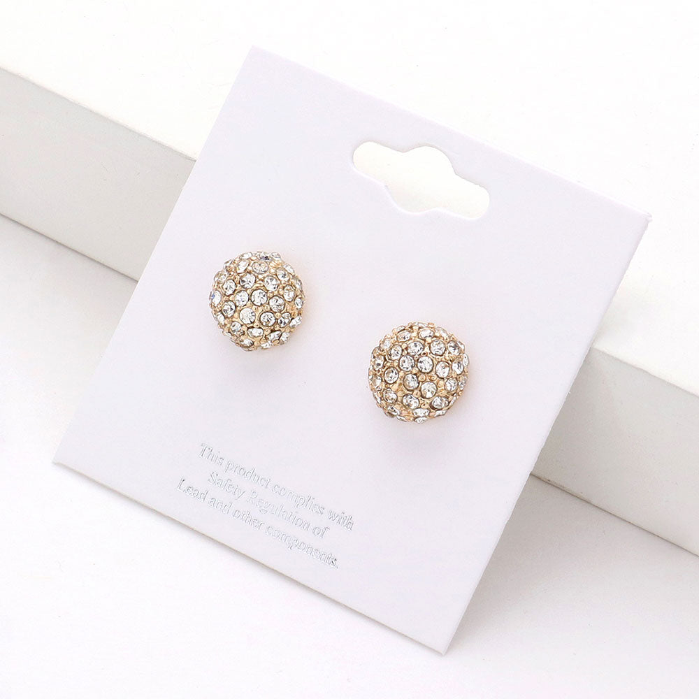 Dome stud earrings