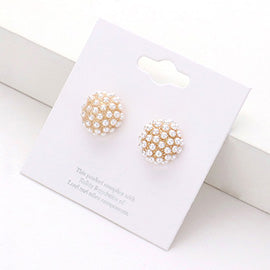 Dome stud earrings