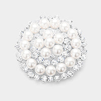 Diamonds & Pearls Brooch