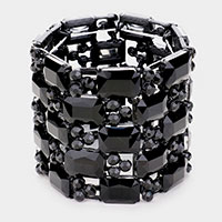 Black stack bracelet