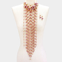 Cluster vine pearl necklace