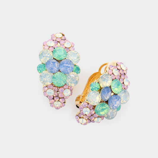 floral cluster earrings