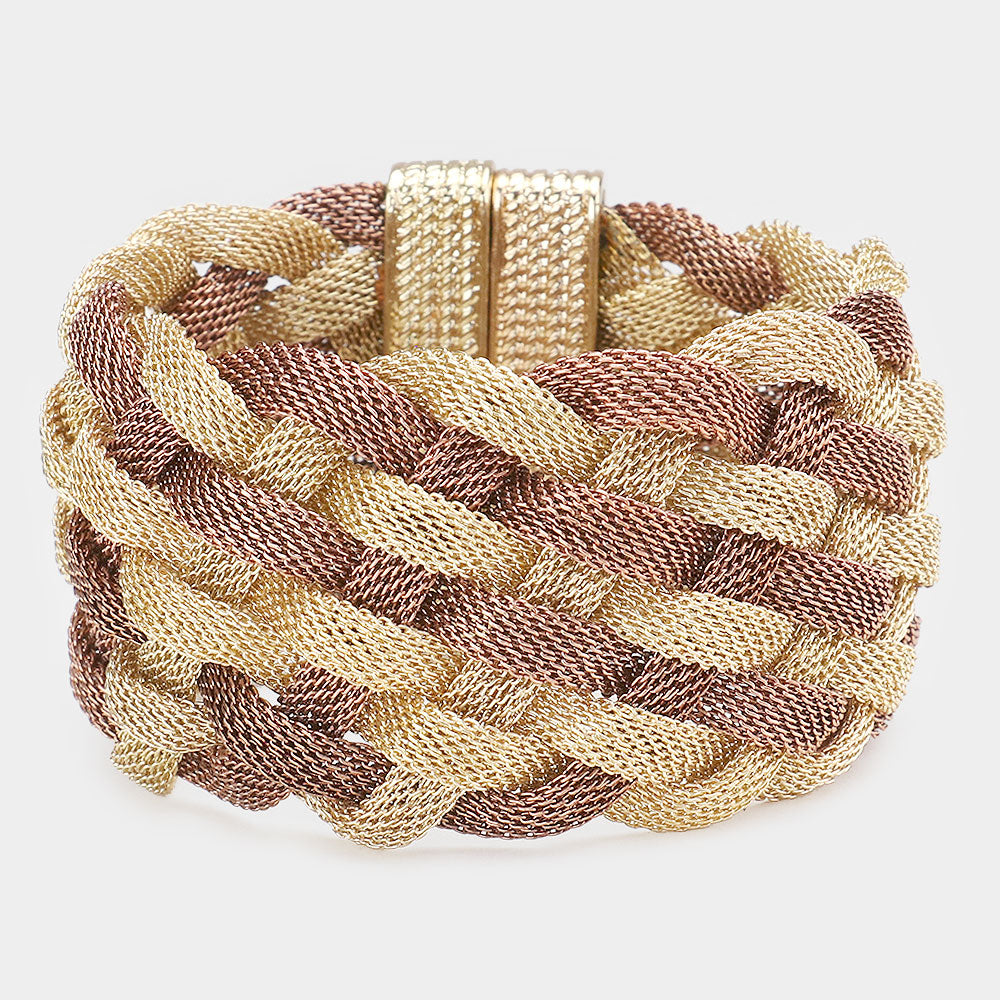 Criss Cross mesh magnetic bracelet