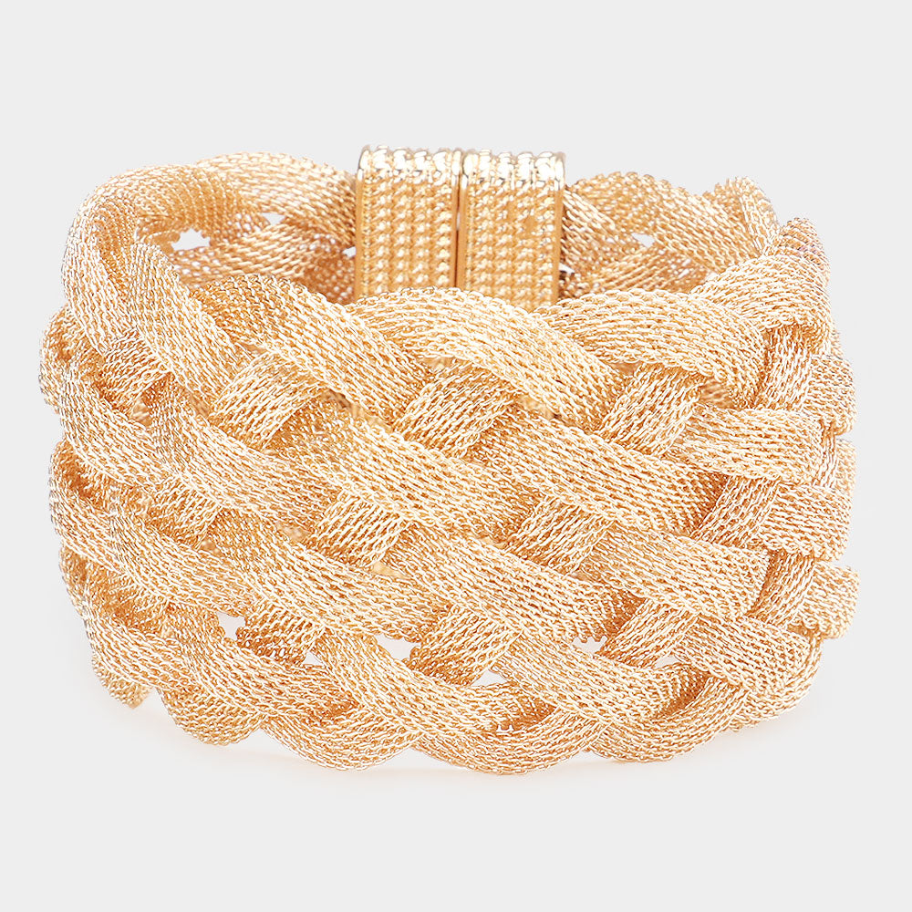 Criss Cross mesh magnetic bracelet