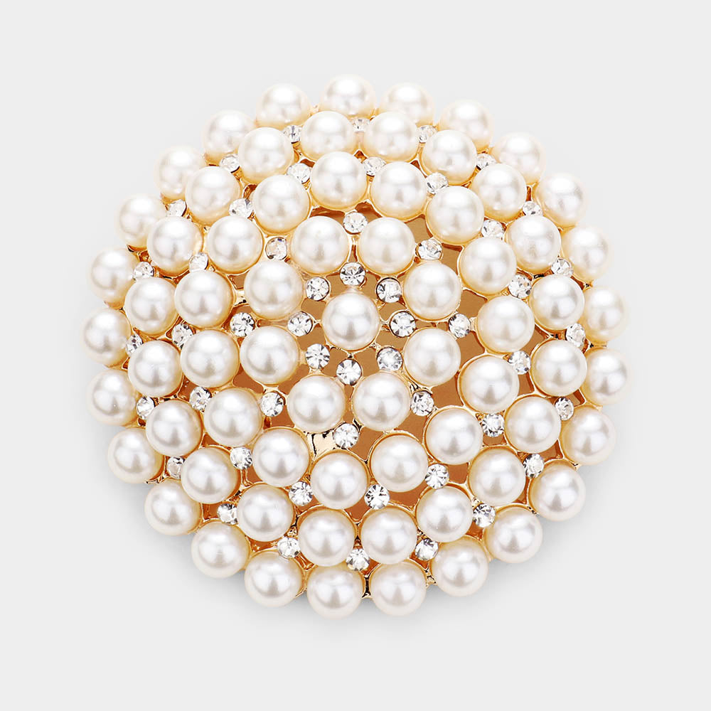 Oversized Pearl Brooch